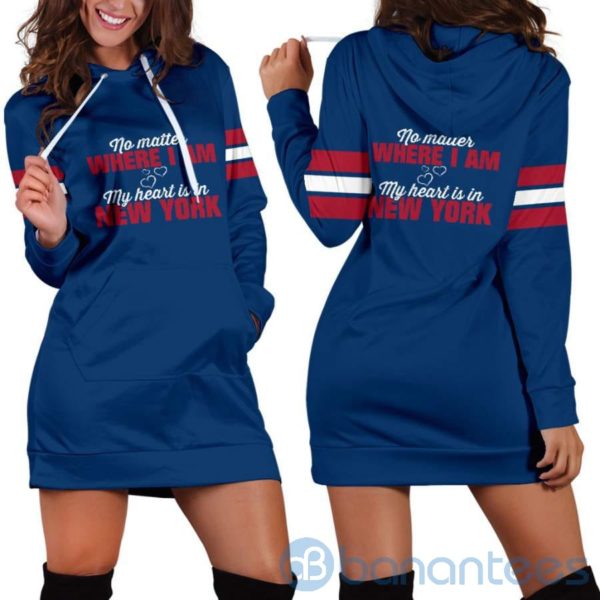 No Matter Where I Am New York Hoodie Dress For Women Product Photo