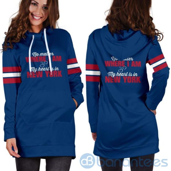 No Matter Where I Am New York Hoodie Dress For Women Product Photo