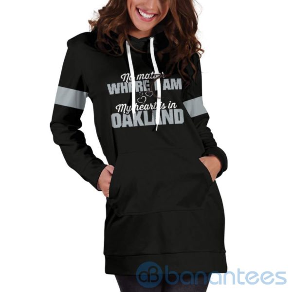 No Matter Where I Am Oakland Hoodie Dress For Women Product Photo