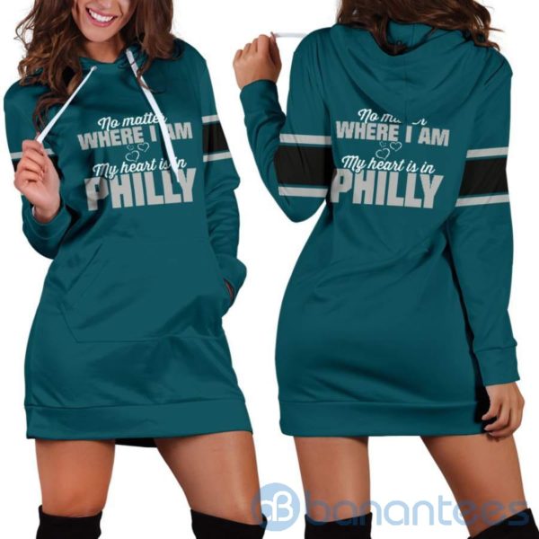 No Matter Where I Am Philly Hoodie Dress For Women Product Photo