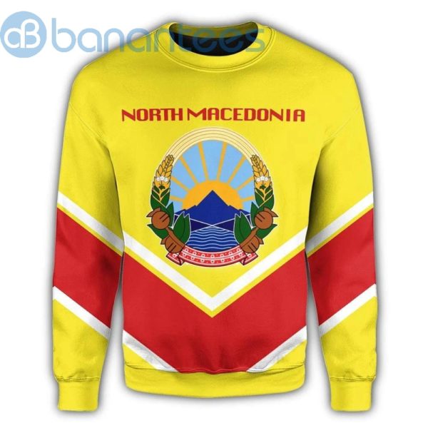 North Macedonia Coat Of Arms Lucian Style All Over Printed 3D Sweatshirt Product Photo
