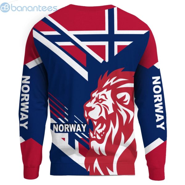 Norway Lion Flag Special Edition Red And Blue All Over Printed 3D Sweatshirt Product Photo