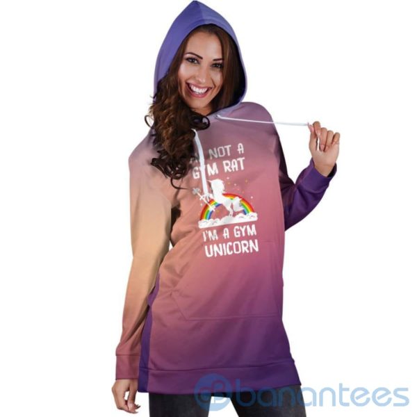 Not A Gym Rat Unicorn Hoodie Dress For Women Product Photo