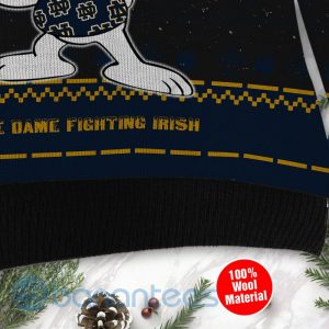 Notre Dame Fighting Irish Snoopy Dabbing Ugly Christmas 3D Sweater Product Photo