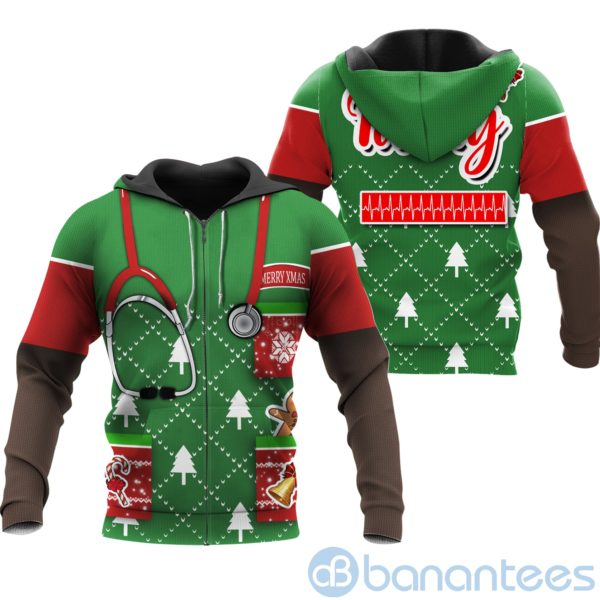 Nurse Don't Be Tachy Ugly Christmas All Over Printed 3D Shirt Product Photo