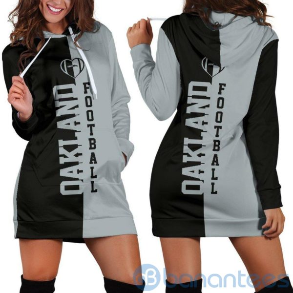 Oakland Football Hoodie Dress For Women Product Photo