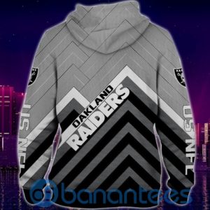 Oakland Raiders Black All Over Printed 3D Hoodie Zip Hoodie Product Photo