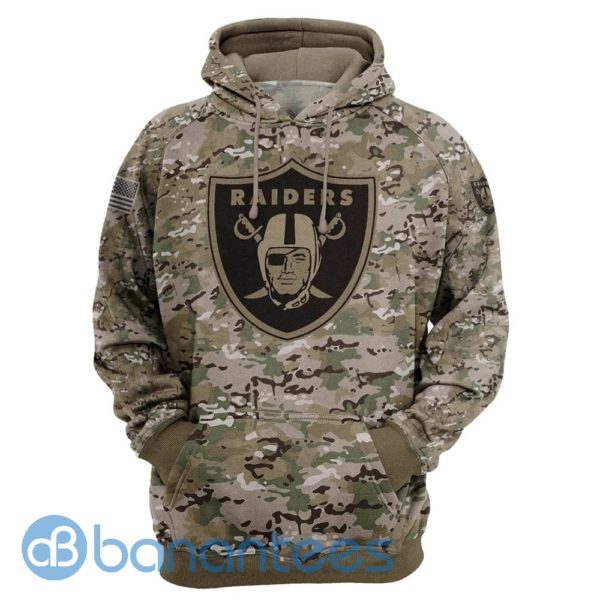 Oakland Raiders Camo All Over Printed 3D Hoodie, Zip Hoodie Pullover Zip Up Hoodies Product Photo