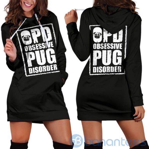 Obsessive Pug Disorder Hoodie Dress For Women Product Photo