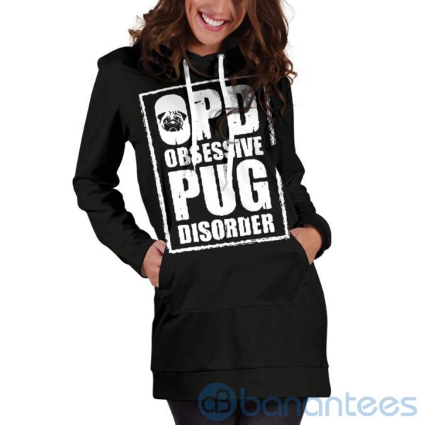 Obsessive Pug Disorder Hoodie Dress For Women Product Photo