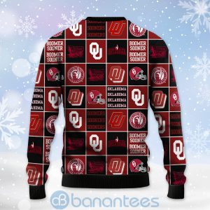 Oklahoma Sooners Football Team Logo Ugly Christmas 3D Sweater Product Photo