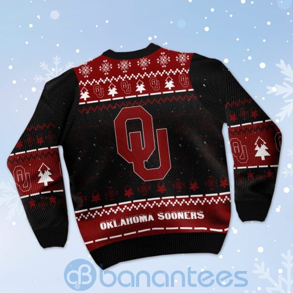 Oklahoma Sooners Snoopy Dabbing Ugly Christmas 3D Sweater Product Photo