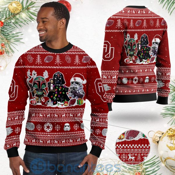 Oklahoma Sooners Star Wars Ugly Christmas 3D Sweater Product Photo