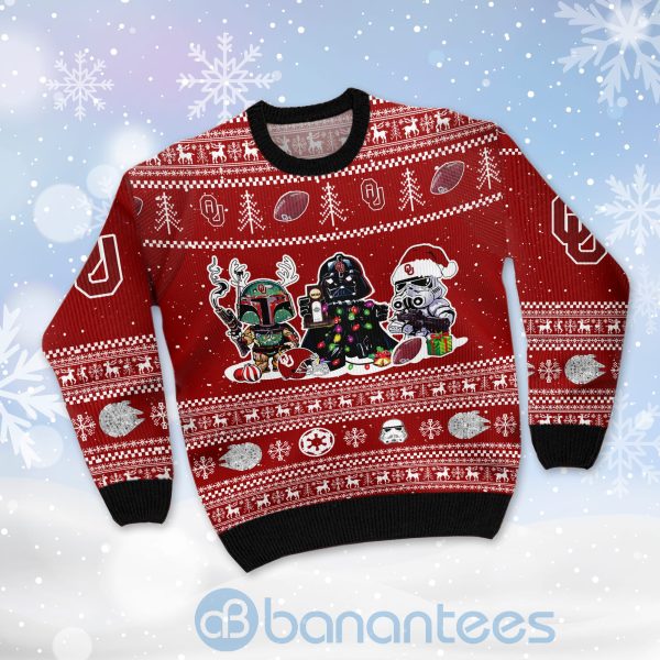 Oklahoma Sooners Star Wars Ugly Christmas 3D Sweater Product Photo