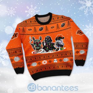 Oklahoma State Cowboys Star Wars Ugly Christmas 3D Sweater Product Photo