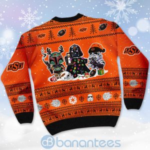 Oklahoma State Cowboys Star Wars Ugly Christmas 3D Sweater Product Photo