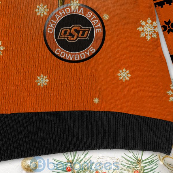 Oklahoma State Cowboys Team Grinch Ugly Christmas 3D Sweater Product Photo