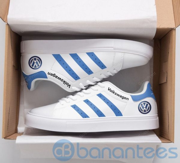 Olkswagen Stan Smith Light Blue White Low Top Skate Shoes Product Photo