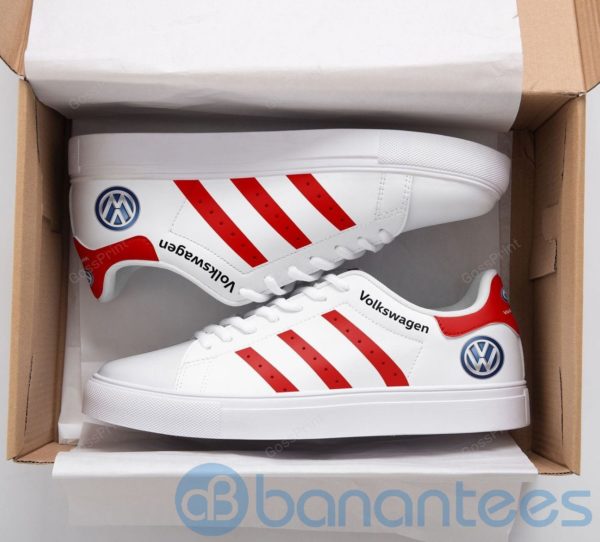 Olkswagen Stan Smith Red Striped Low Top Skate Shoes Product Photo