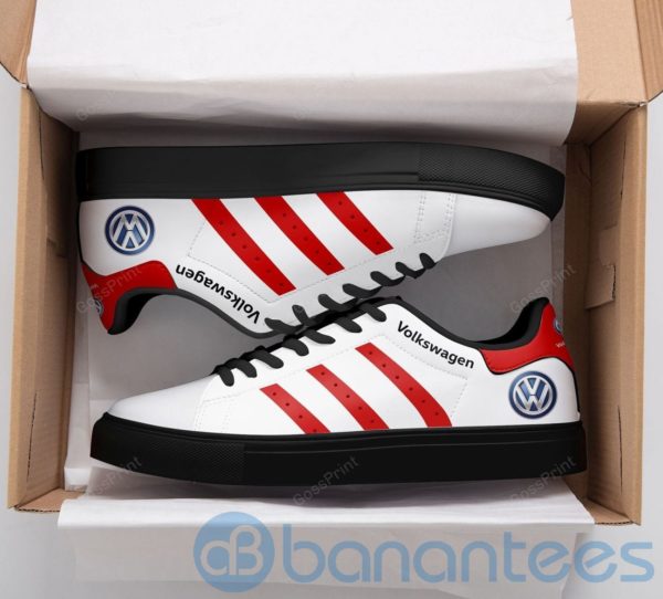 Olkswagen Stan Smith Red Striped Low Top Skate Shoes Product Photo