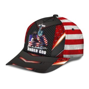 One Nation Under God America Flag All Over Printed 3D Cap Product Photo