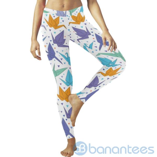 Orizuru Paper Crane Leggings For Women Product Photo