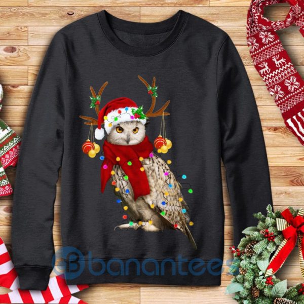 Owl Christmas Deer Graphic Graphic Design Sweatshirt For Men And Women Product Photo