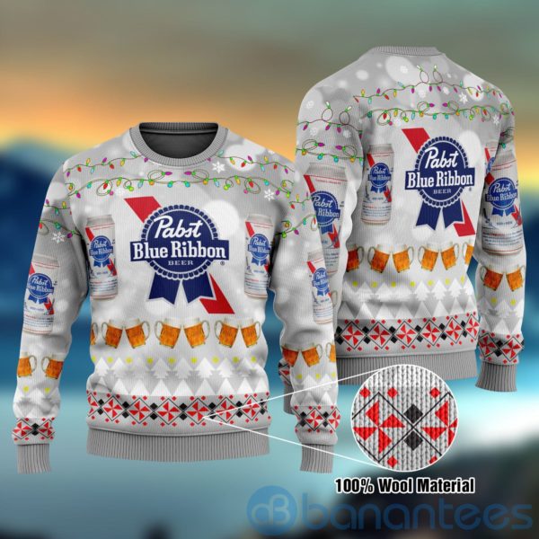 Pabst Blue Ribbon Beer Ugly Christmas All Over Printed 3D Shirt Product Photo