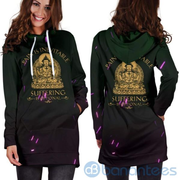 Pain is Inevitable Hoodie Dress For Women Product Photo