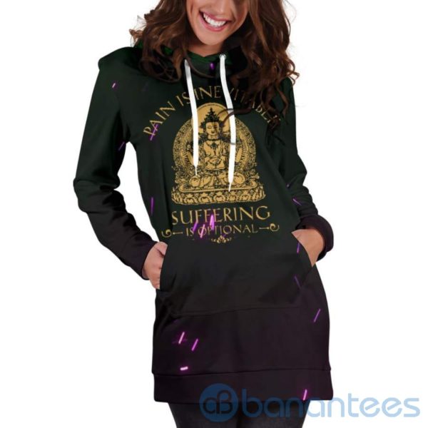 Pain is Inevitable Hoodie Dress For Women Product Photo