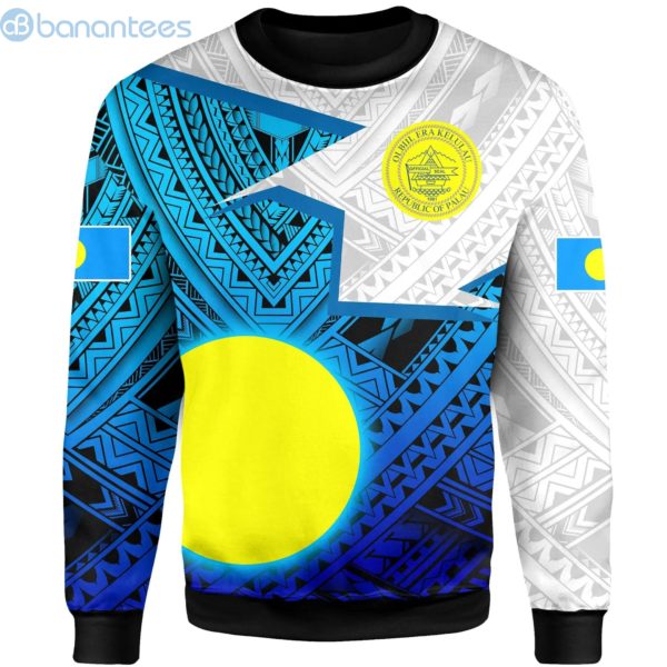 Palau Polynesian Circle Tattoo Yellow Circle Full Printed Sweatshirt Product Photo