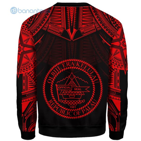 Palau Polynesian Red And Black All Over Printed 3D Sweatshirt Product Photo