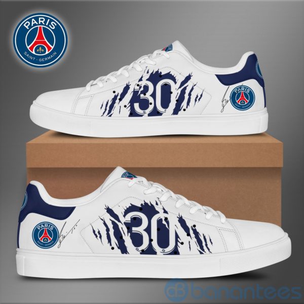 Paris Saint Germain White Low Top Skate Shoes Product Photo