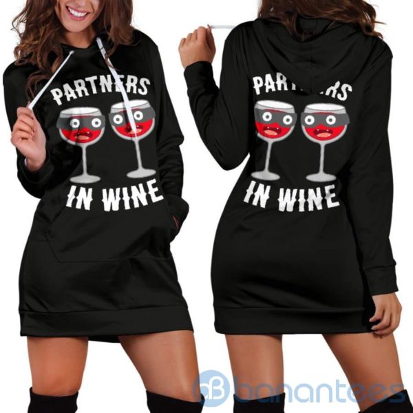 Partners In Wine Hoodie Dress For Women Product Photo