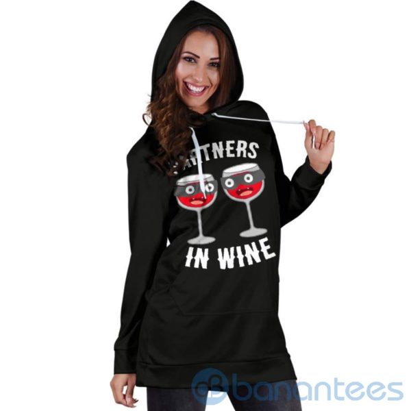 Partners In Wine Hoodie Dress For Women Product Photo
