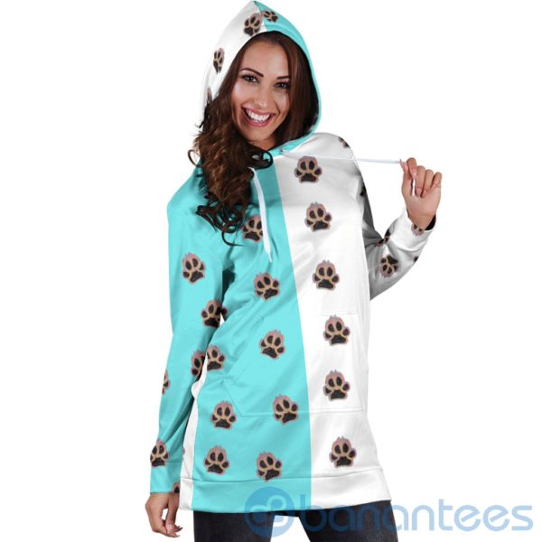 Paw All Over Printed Hoodie Dress For Women Product Photo