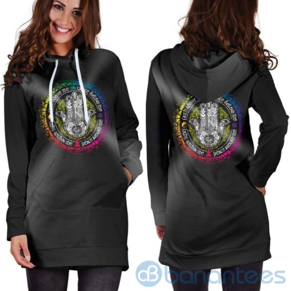 Peace Around Me Hoodie Dress For Women Product Photo