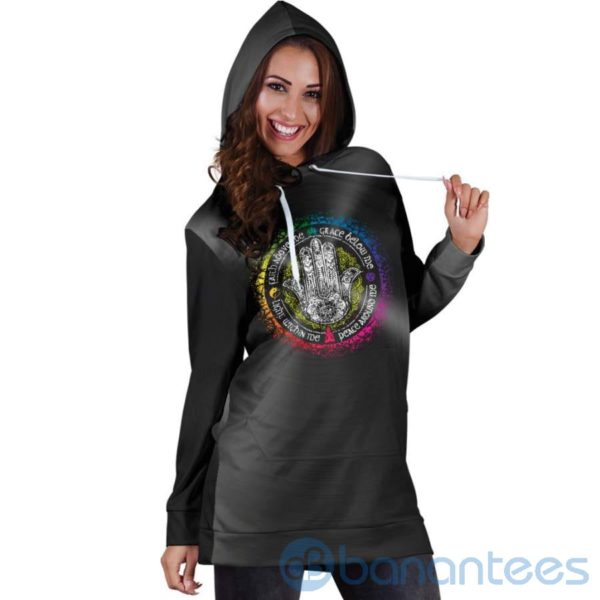 Peace Around Me Hoodie Dress For Women Product Photo
