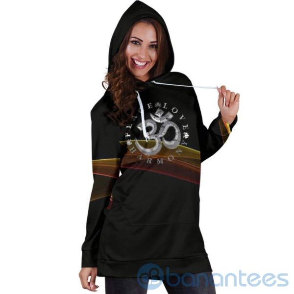 Peace Love Hoodie Dress For Women Product Photo