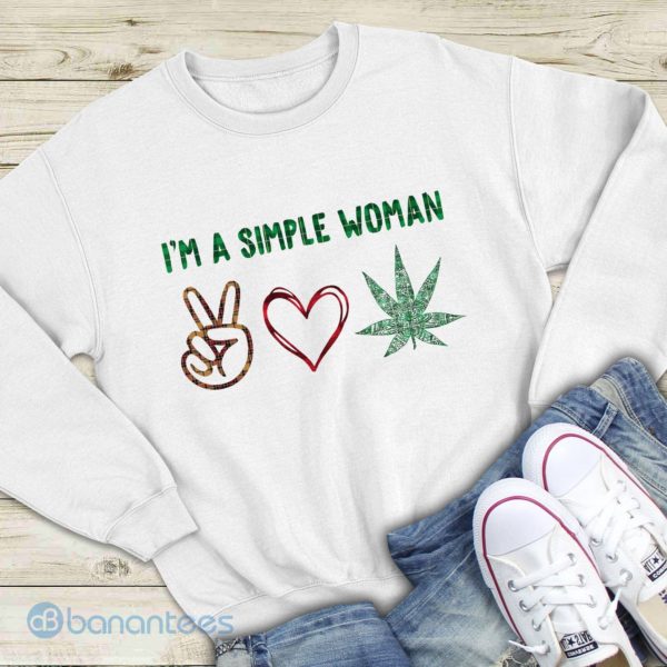 Peace Love Weed Christmas Graphic Unisex Sweatshirt Product Photo