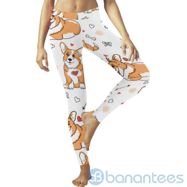 Pembroke Welsh Corgi White Leggings For Women Product Photo
