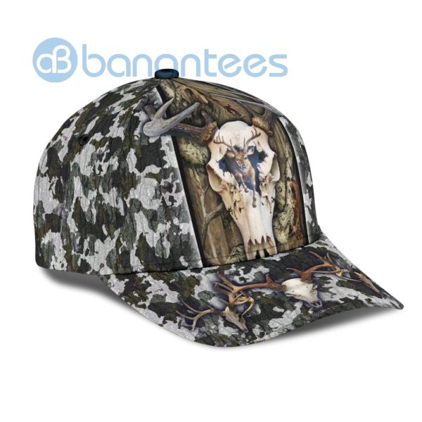 Personalize Skull Hunting Camo All Over Printed 3D Cap Product Photo