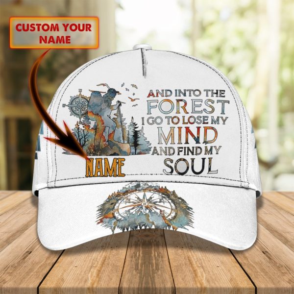 Personalized And Into Forest I Go To Lose My Mind And Find My Soul Hiking All Over Print Cap Product Photo