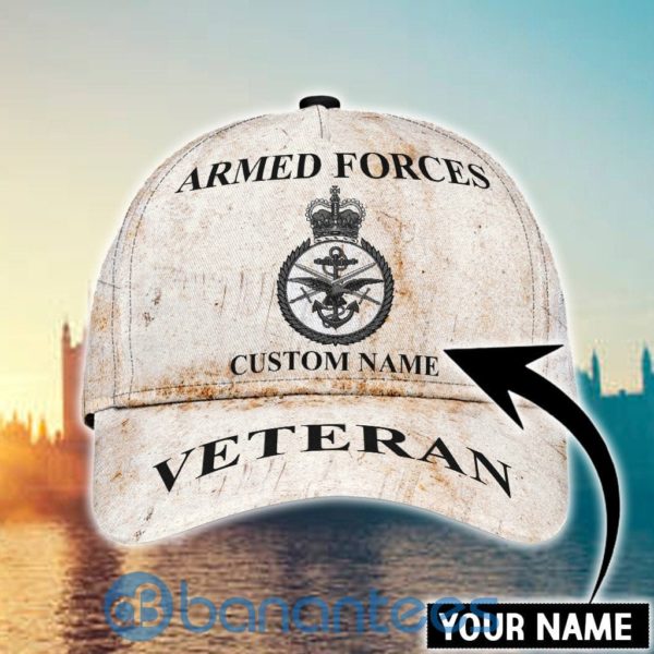 Personalized British Veteran Armed Forces All Over Printed 3D Cap Product Photo