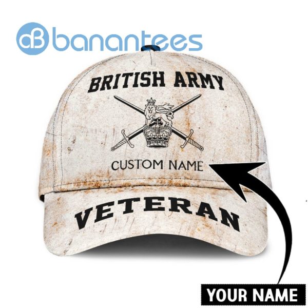 Personalized British Veteran Army All Over Printed 3D Cap Product Photo