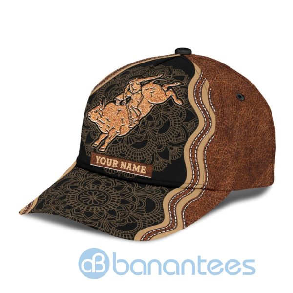 Personalized Bull Riding Mandala All Over Printed 3D Cap Product Photo