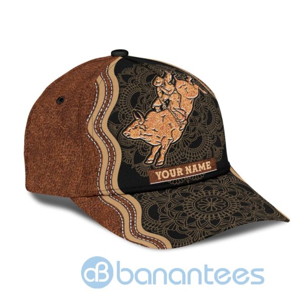 Personalized Bull Riding Mandala All Over Printed 3D Cap Product Photo