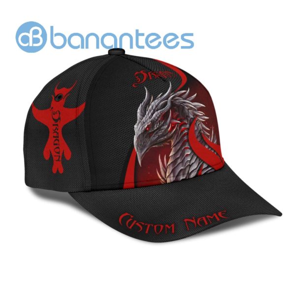 Personalized Dragon Red Black All Over Printed 3D Cap Product Photo