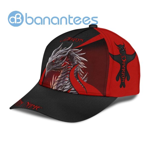 Personalized Dragon Red Black All Over Printed 3D Cap Product Photo