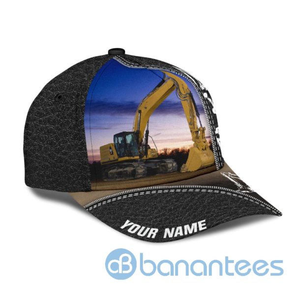 Personalized Excavator Heavy Equipment Zipper 3D Cap Product Photo